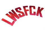 LWSFCK Curved Aufkleber 18 x 7 cm - Red Sparkle