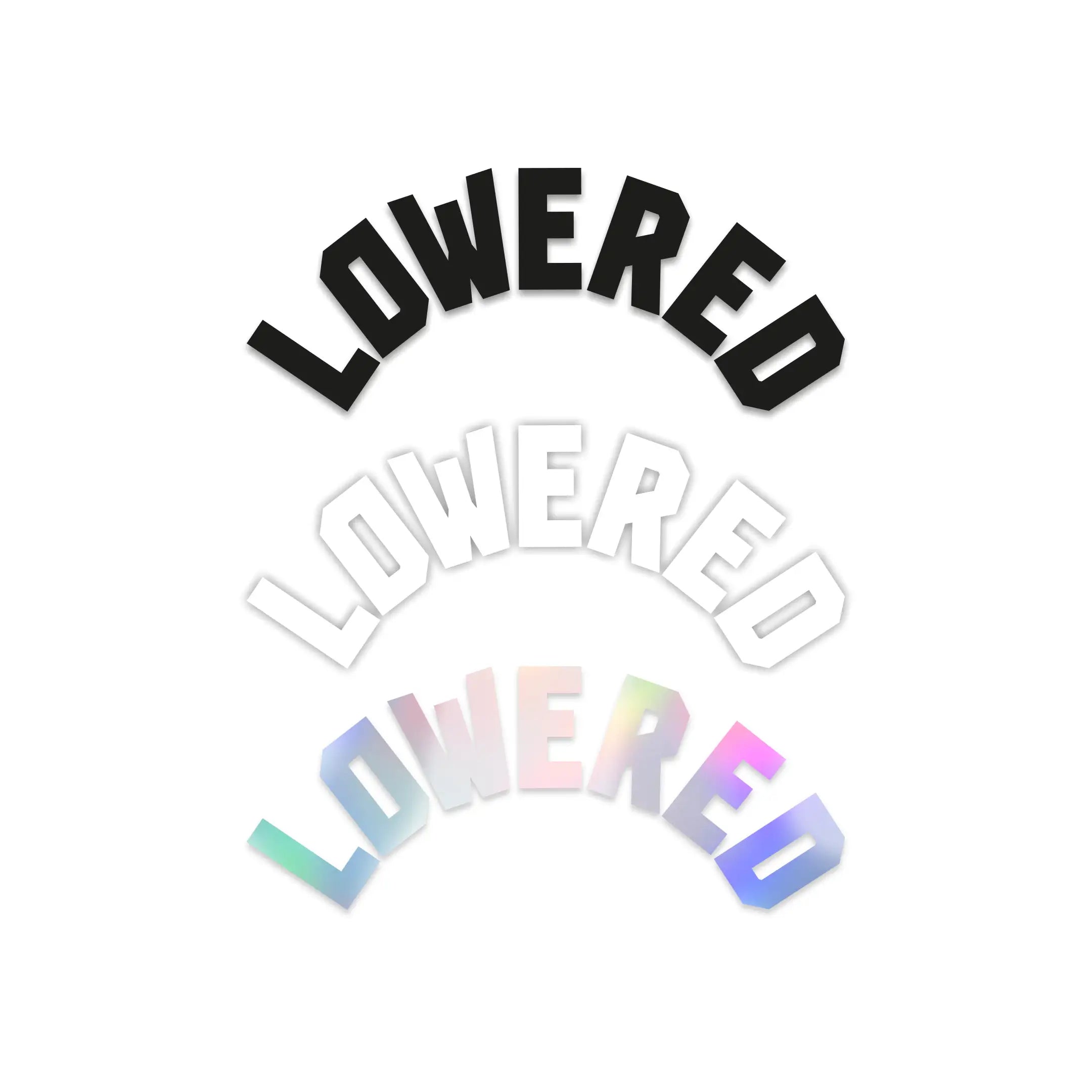 Lowered® Curved Car Sticker