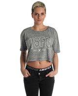 LWSFCK® Oversize Crop Top Lightgrey