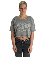 LWSFCK® Oversize Crop Top Lightgrey