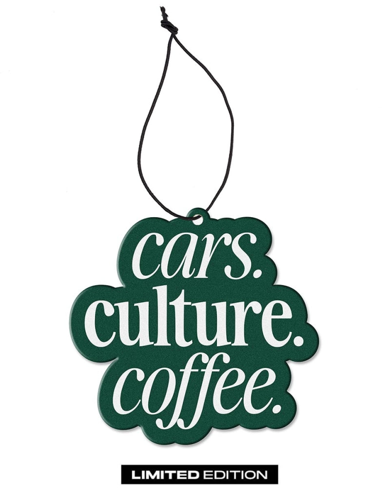 Cars.Culture.Coffee Air Freshener Green