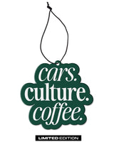 Cars.Culture.Coffee Air Freshener Green