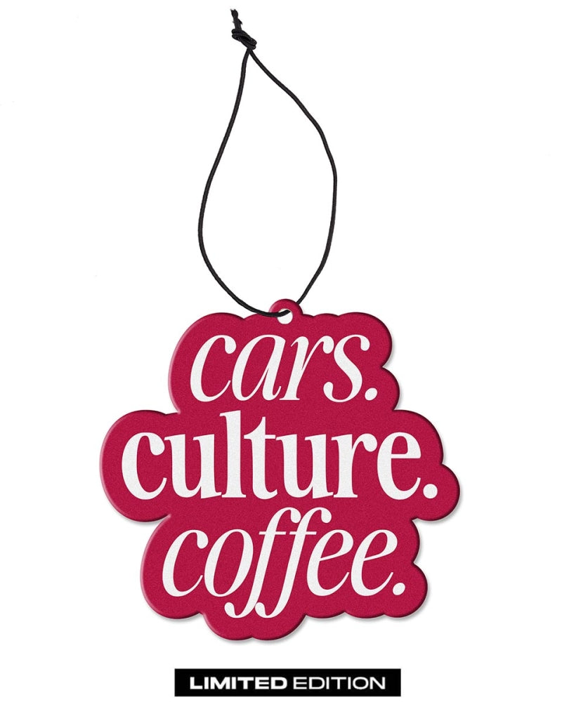 Cars.Culture.Coffee Air Freshener Red