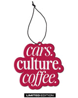 Cars.Culture.Coffee Air Freshener Red