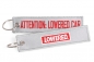 Preview: Attention Lowered Car Keychain Grey Red