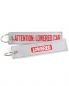 Preview: Attention Lowered Car Keychain Grey Red