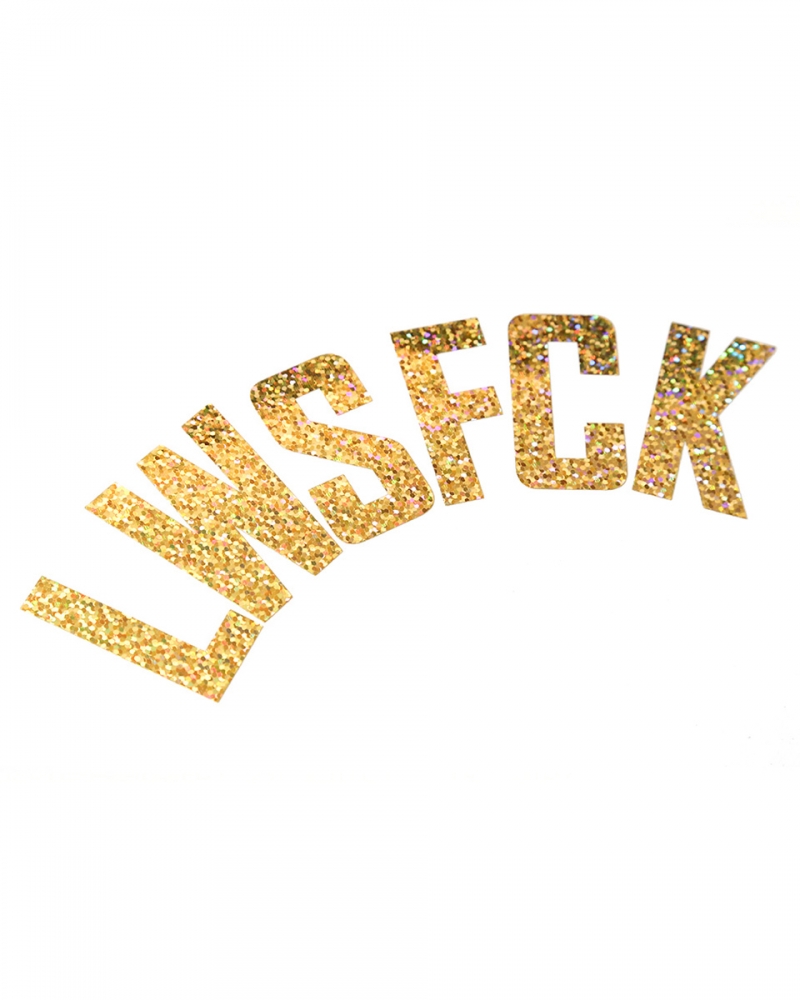 LWSFCK Curved Aufkleber 18 x 7 cm - Gold Sparkle