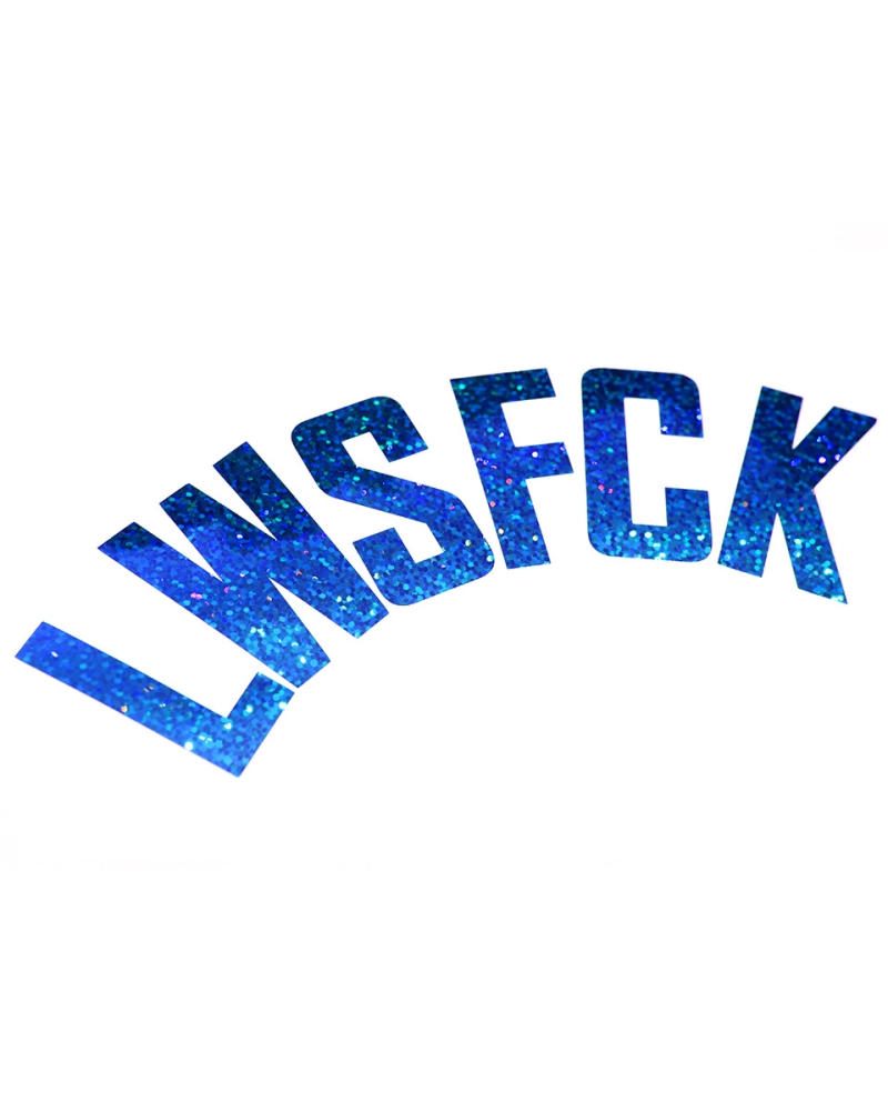 LWSFCK Curved Aufkleber 18 x 7 cm - Deep Blue Sparkle
