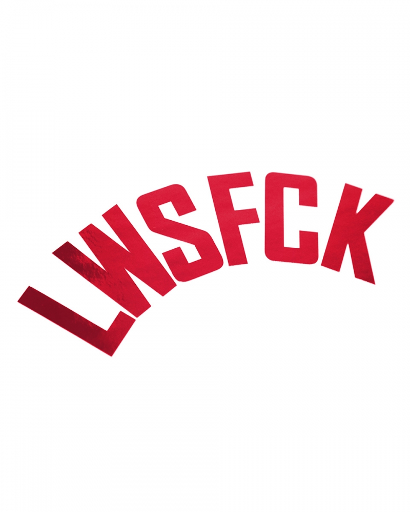 LWSFCK Curved Aufkleber 18 x 7 cm - Chrome Red