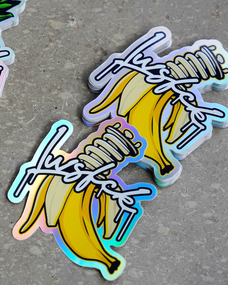 LWSFCK® Banana Holographic Sticker