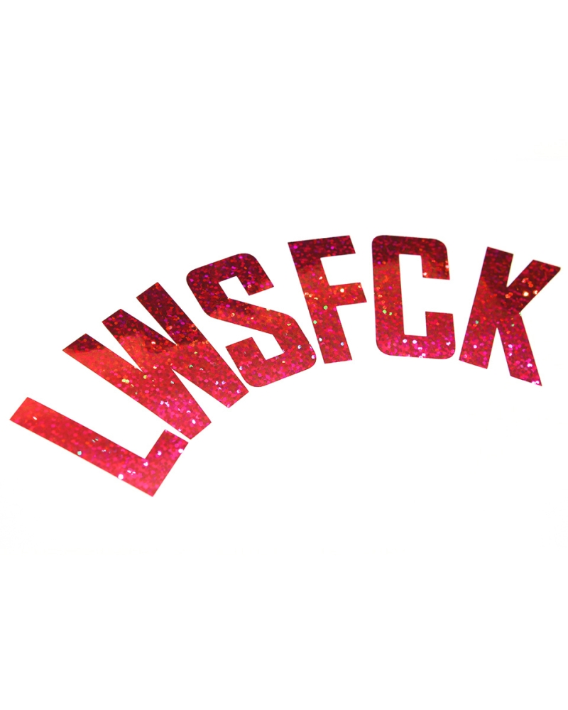 LWSFCK Curved Aufkleber 18 x 7 cm - Red Sparkle