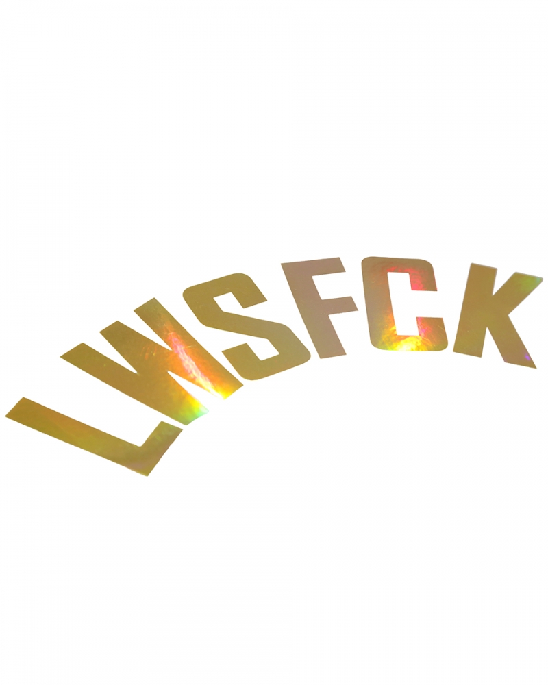 LWSFCK Curved Aufkleber 18 x 7 cm - Ultimate Oil Gold